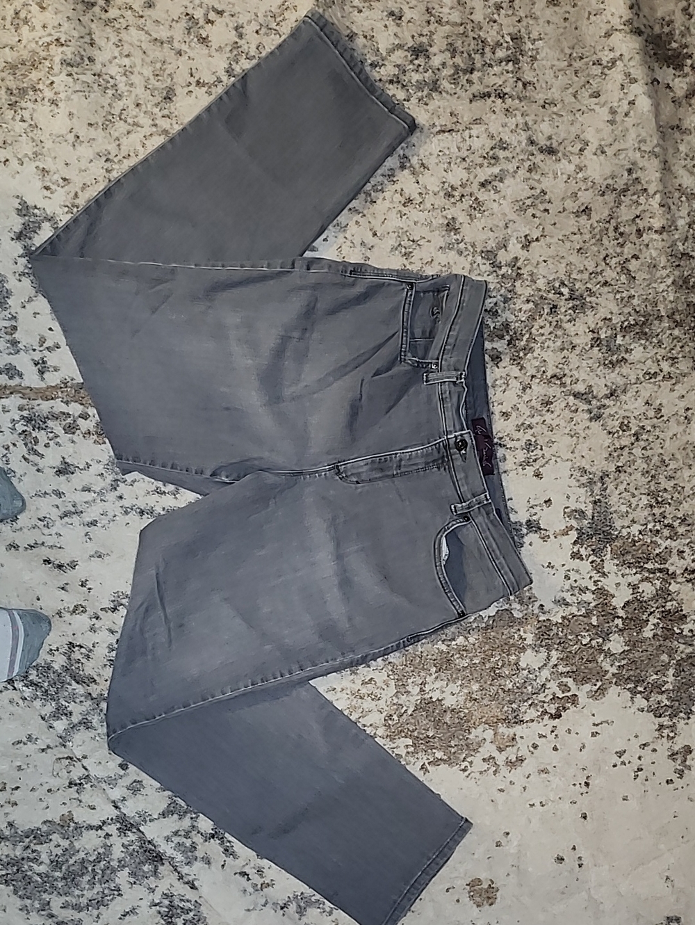 Women's Grey Straight-Leg Jeans